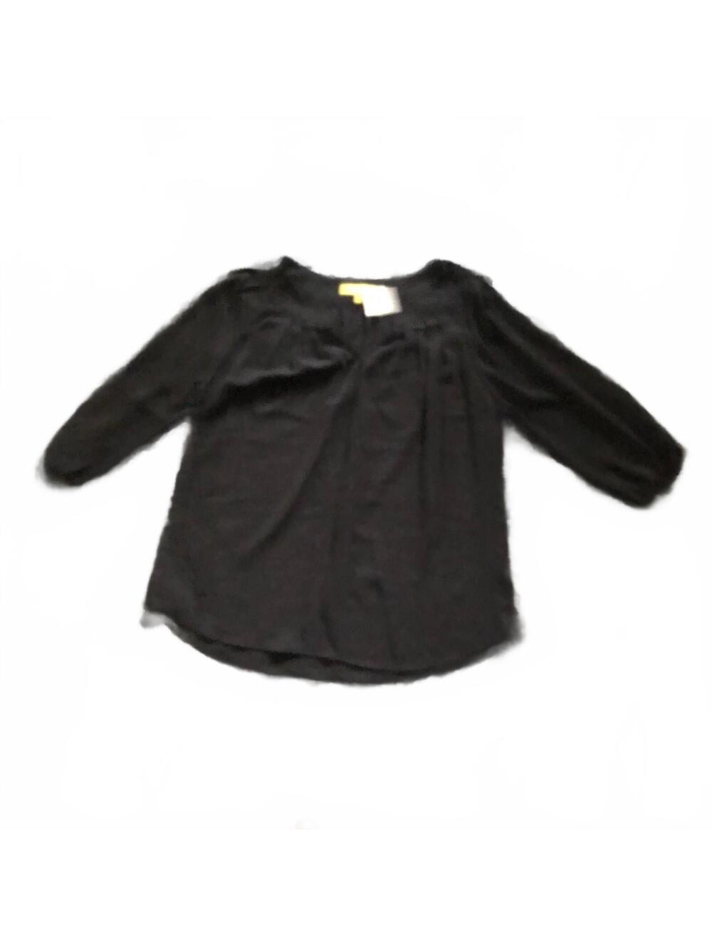 Lynn Ritchie Black Polyester Long Sleeve Blouse Large NWT